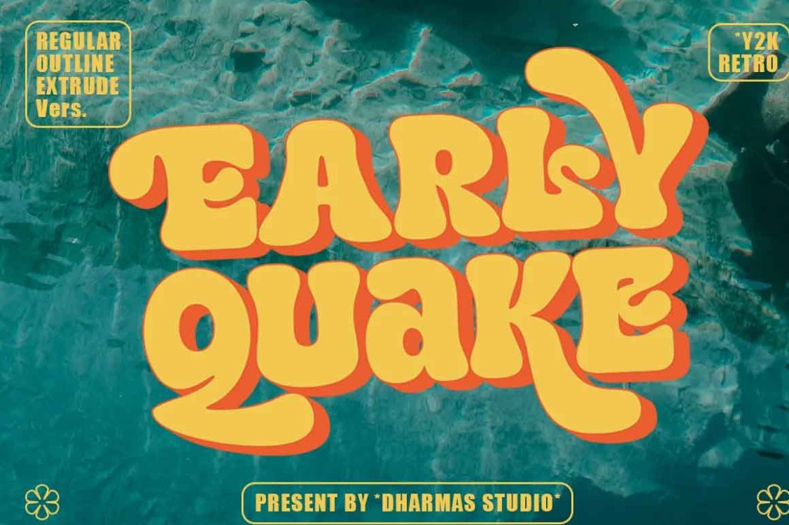 Early Quake Font free download – Display Fonts font preview image for Windows and Mac