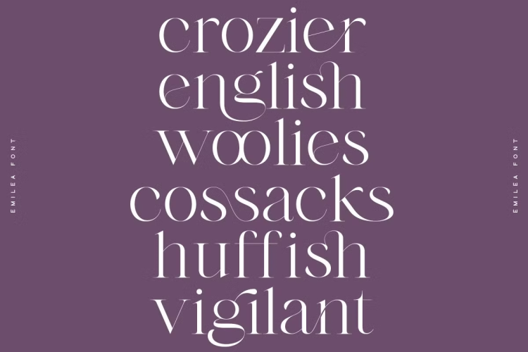 Emilea Font free download preview 3 – Serif Fonts font