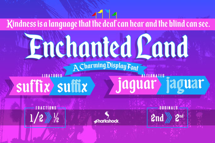 Enchanted Land Font free download preview 1 – Serif Fonts font