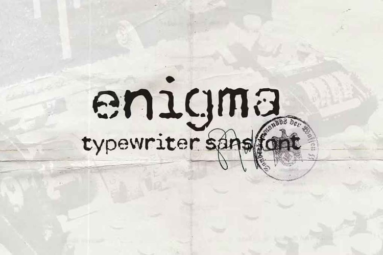 Enigma Typewriter Sans Font free download preview 3 – Serif Fonts font