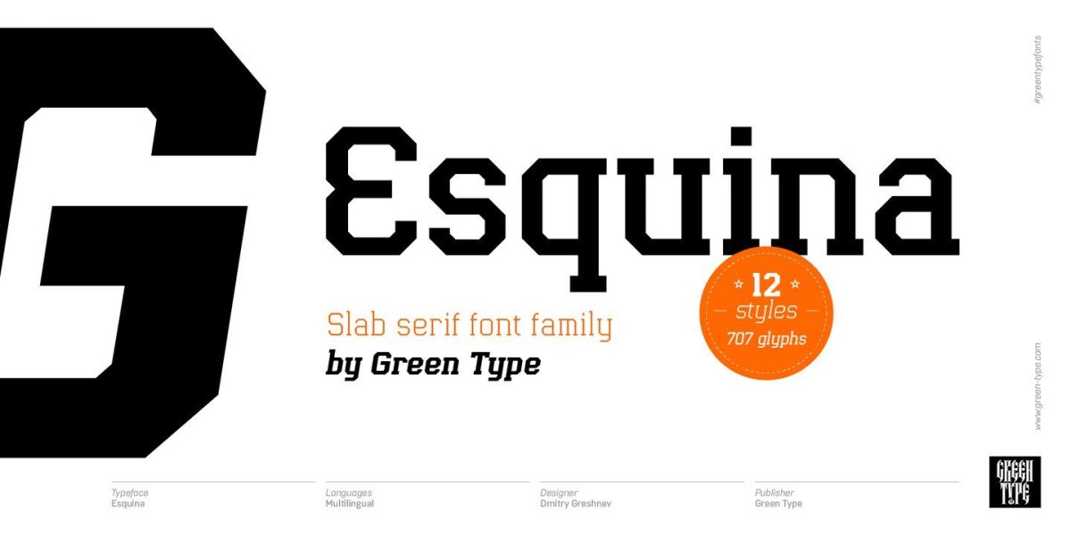 Esquina Font Family free download – Slab Serif Fonts font preview image for Windows and Mac