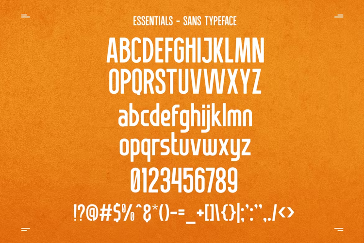 Essentials Font free download preview 4 – Sans Serif Fonts font