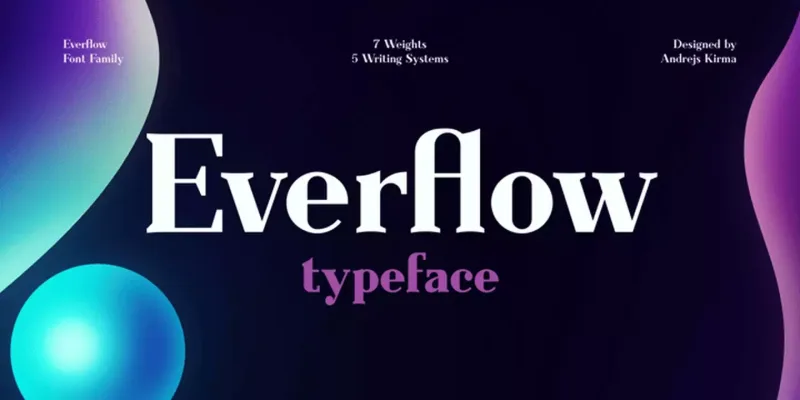 Everflow Font Family preview 10 – Serif Fonts font sample
