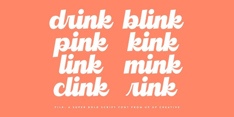 Filk Font free download preview 4 – Script And Handwritten font