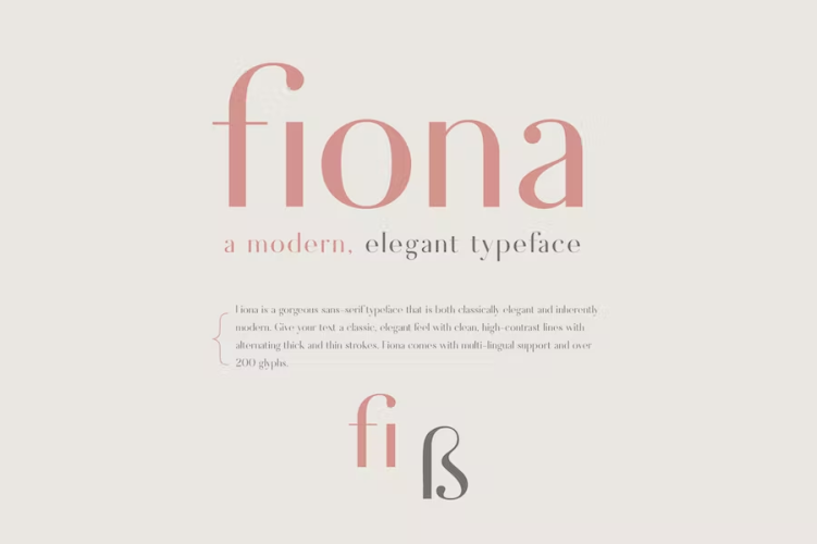Fiona Font free download preview 4 – Serif Fonts font