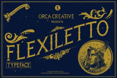 Flexiletto Font free download – Vintage font preview