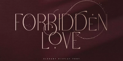Forbidden Love Font free download – Display font preview