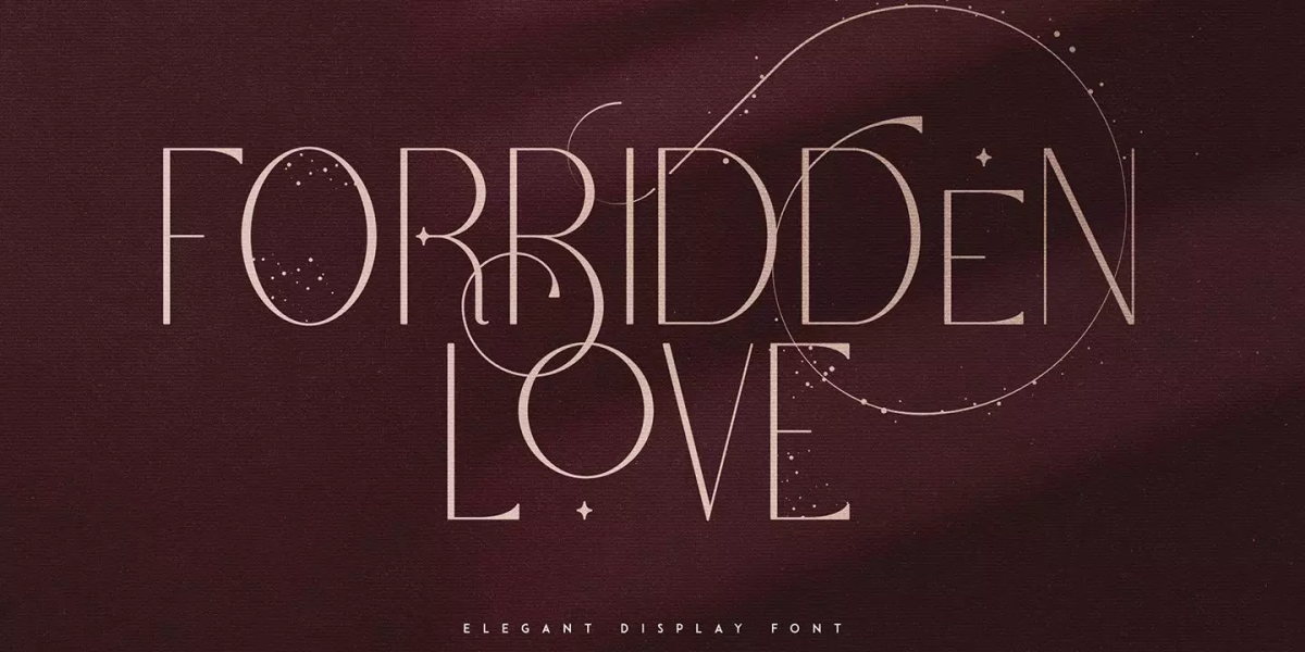 Forbidden Love Font free download – Display Fonts font preview image for Windows and Mac