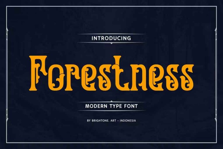 Forestness Elegant Decorative Font free download preview 4 – Decorative Fonts font