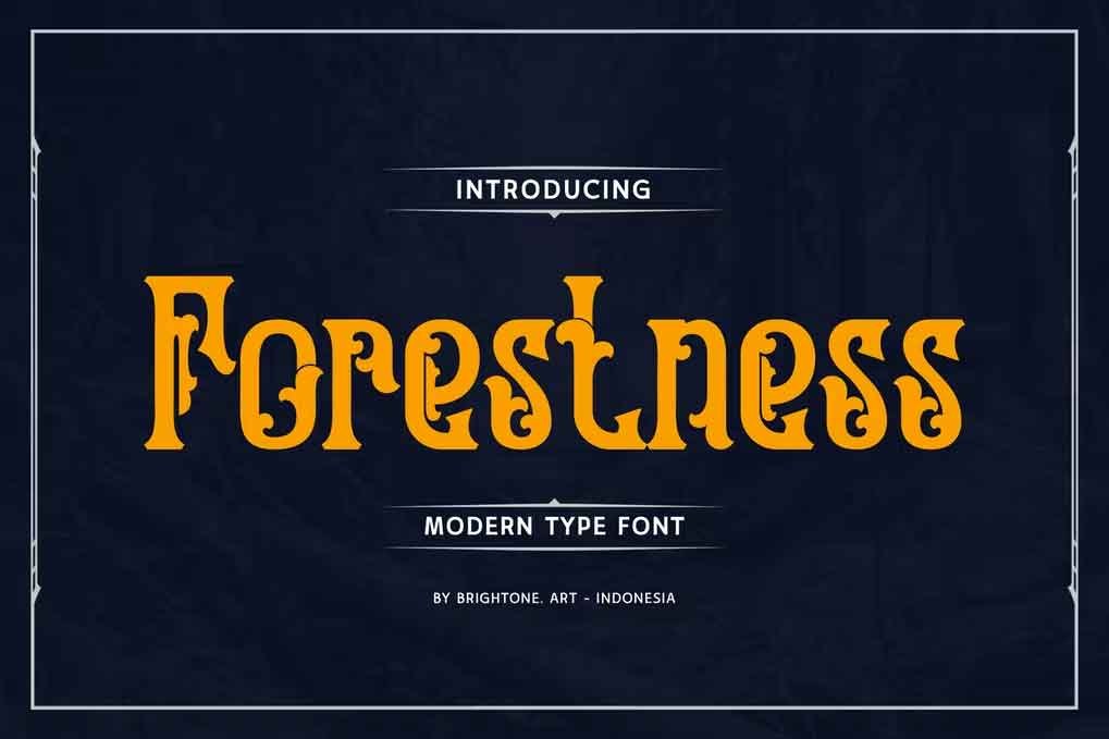 Forestness Elegant Decorative Font free download – Decorative Fonts font preview image for Windows and Mac
