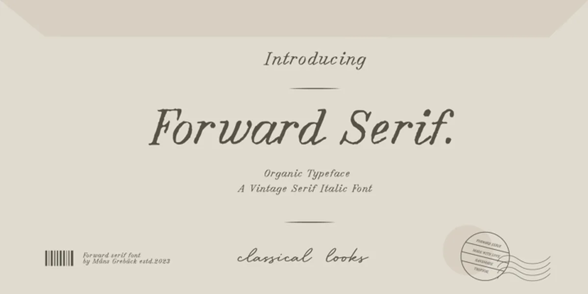 Forward Serif Font Family free download – Serif Fonts font preview image for Windows and Mac