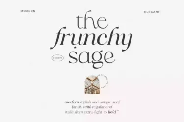 Frunchy Sage Font free download – Branding font preview