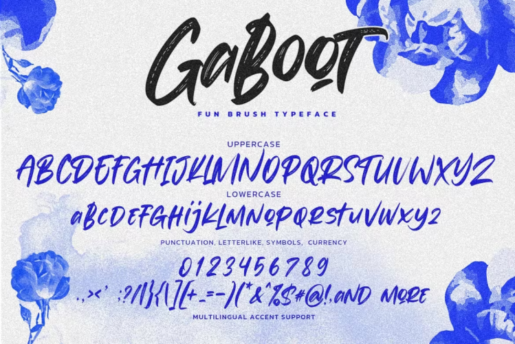 Gaboot Authentic Brush Font free download preview 2 – Script And Handwritten font