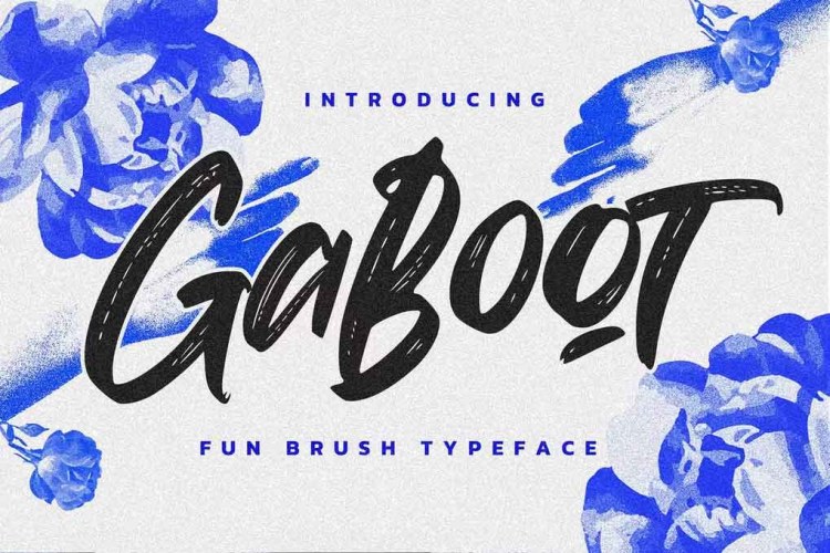 Gaboot Authentic Brush Font free download preview 3 – Script And Handwritten font
