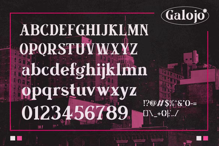 Galojo Typeface Font free download preview 2 – Serif Fonts font