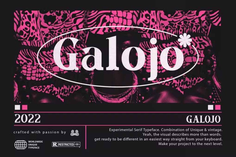 Galojo Typeface Font free download preview 3 – Serif Fonts font
