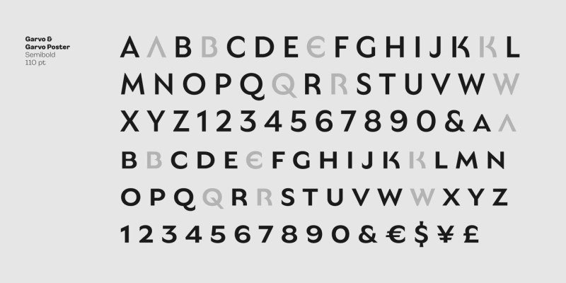Garvo Font Family free download preview 7 – Font Family font