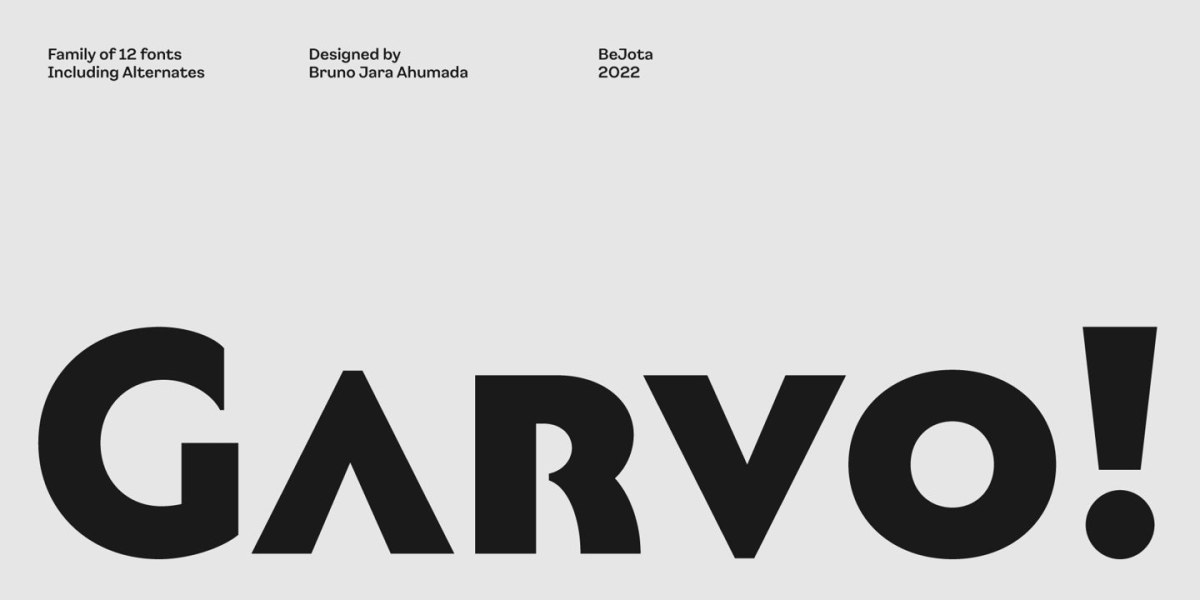 Garvo Font Family free download – Font Family font preview image for Windows and Mac