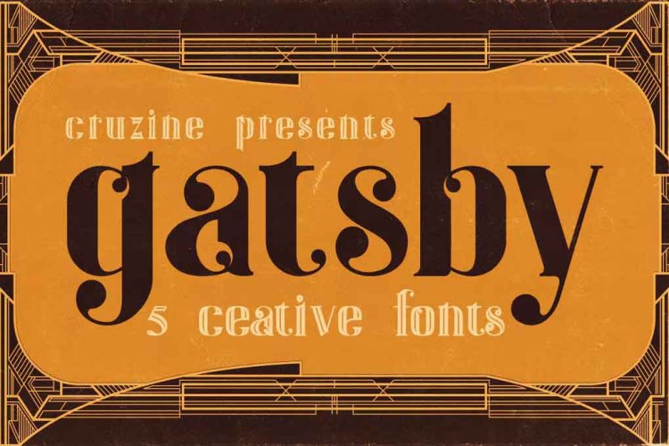 Gatsby ArtDeco Font free download preview 3 – Serif Fonts font