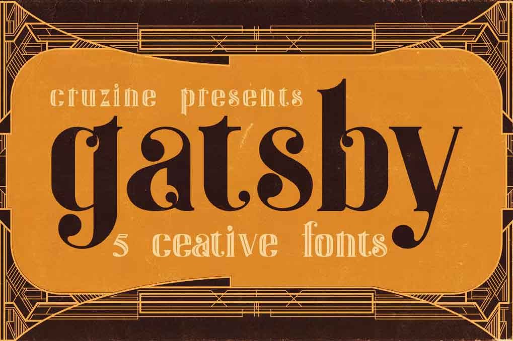 Gatsby ArtDeco Font free download – Serif Fonts font preview image for Windows and Mac