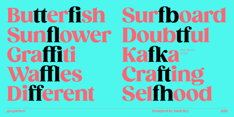 Gazpacho Font free download preview 6 – Serif Fonts font