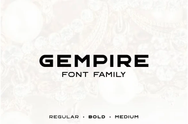 Gempire Font free download – Bold font preview