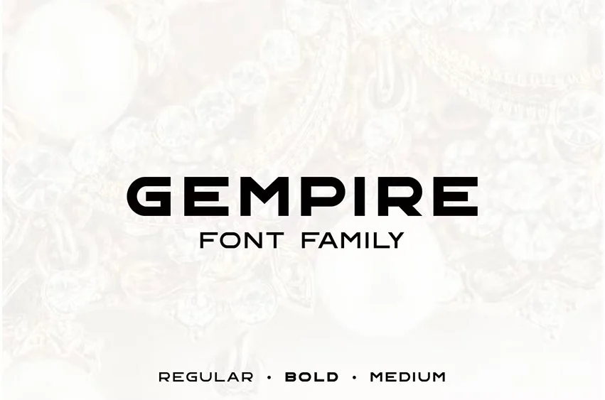 Gempire Font free download – Sans Serif Fonts font preview image for Windows and Mac