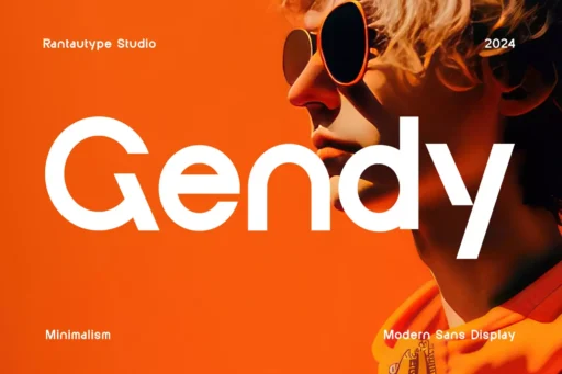 Gendy Font free download – Sans Serif Fonts font preview image for Windows and Mac