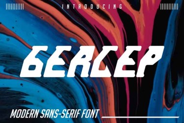 Gercep modern Font free download – Script font preview