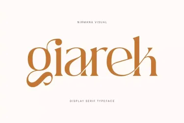 Giarek – Ligature Serif Font free download – Branding font preview