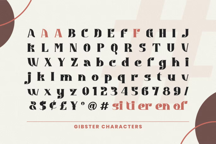 Gibster Font free download preview 2 – Modern Serif Font font