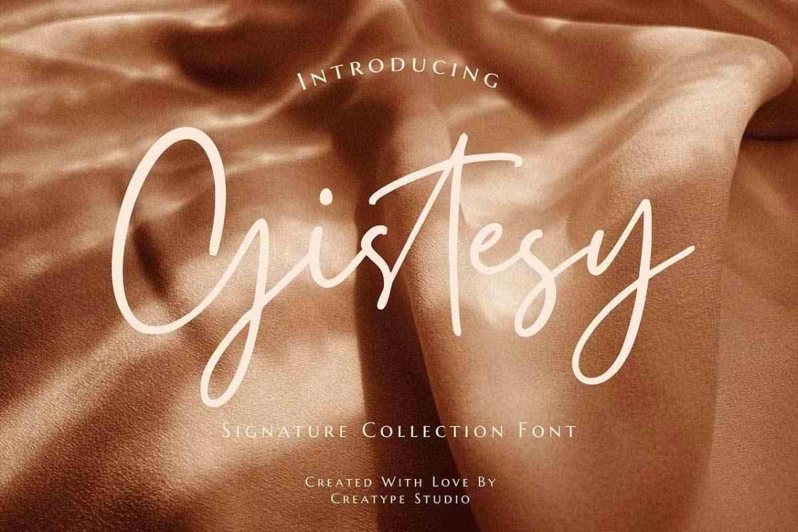 Gistesy Font free download – Script And Handwritten font preview image for Windows and Mac