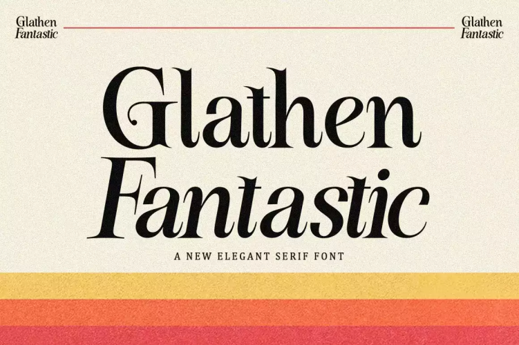Glathen Fantastic Serif Font free download preview 4 – Serif Fonts font