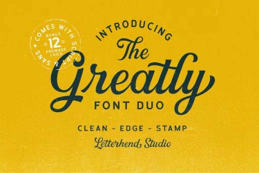 Greatly Font Duo Logo Templates free download – Script font preview