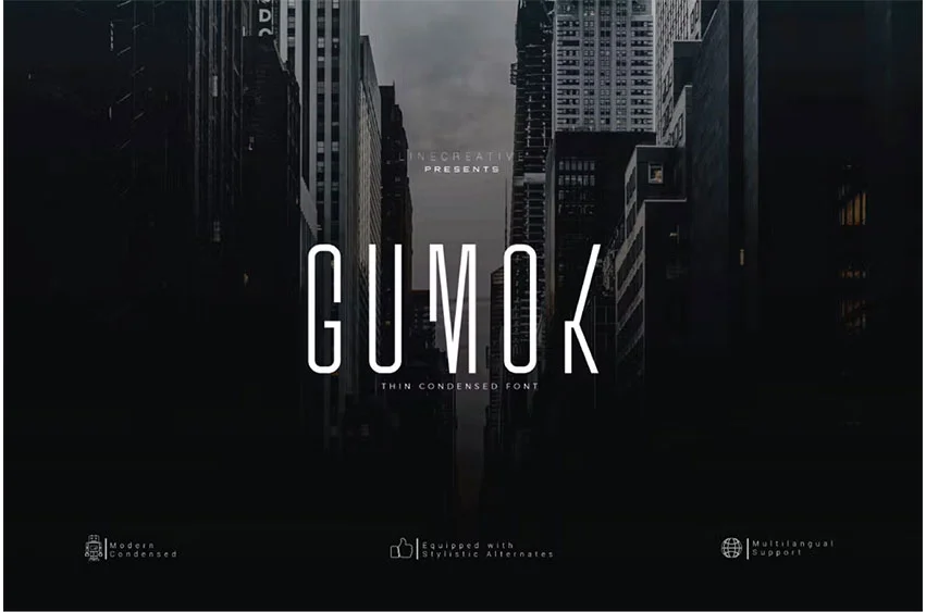 Gumok Font free download – Sans Serif Fonts font preview image for Windows and Mac