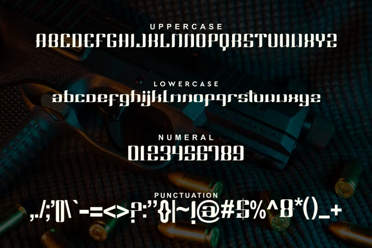 Guns Black Font free download preview 2 – Serif Fonts font