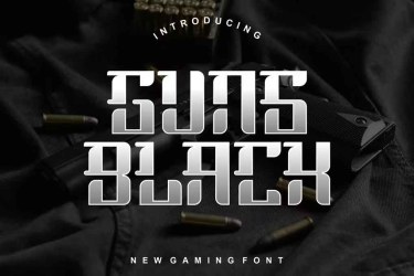 Guns Black Font free download – Display font preview
