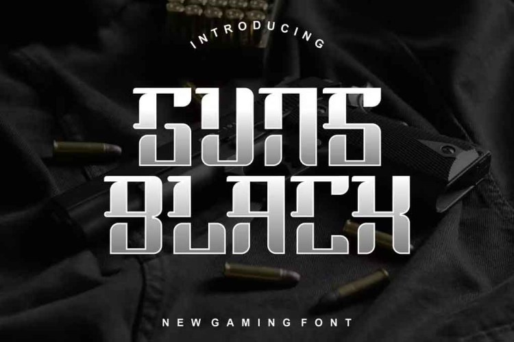 Guns Black Font free download preview 3 – Serif Fonts font