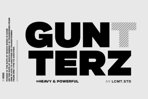 Gunterz Font free download – Sans Serif Fonts font preview image for Windows and Mac