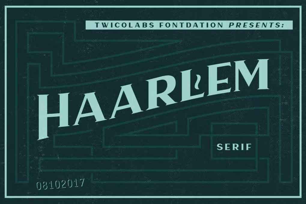 Haarlem Serif Font free download – Serif Fonts font preview image for Windows and Mac
