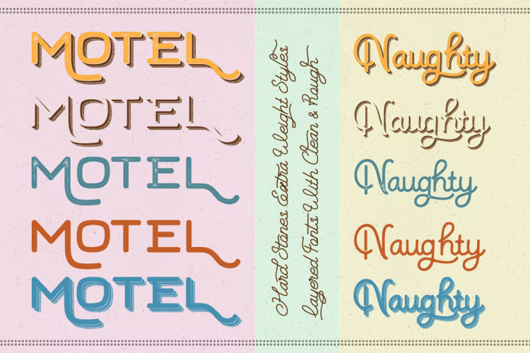 Hard Stones Family Font free download preview 1 – Serif Fonts font