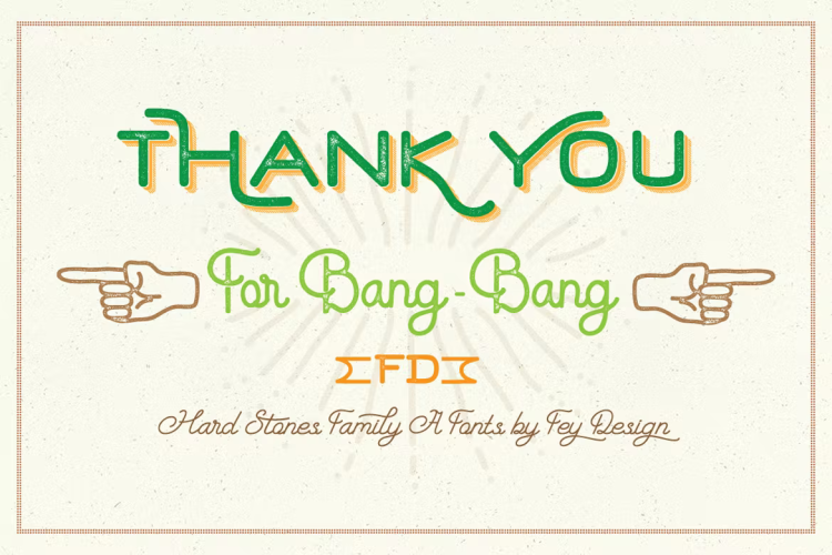 Hard Stones Family Font free download preview 2 – Serif Fonts font
