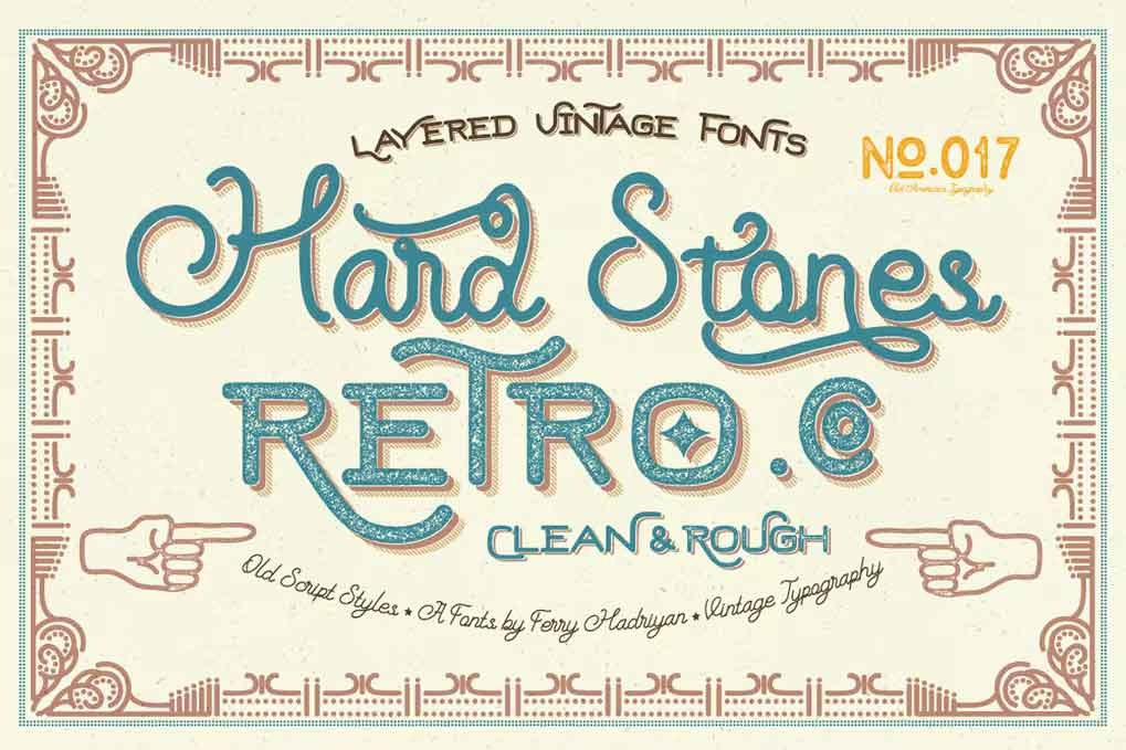 Hard Stones Family Font free download – Serif Fonts font preview image for Windows and Mac