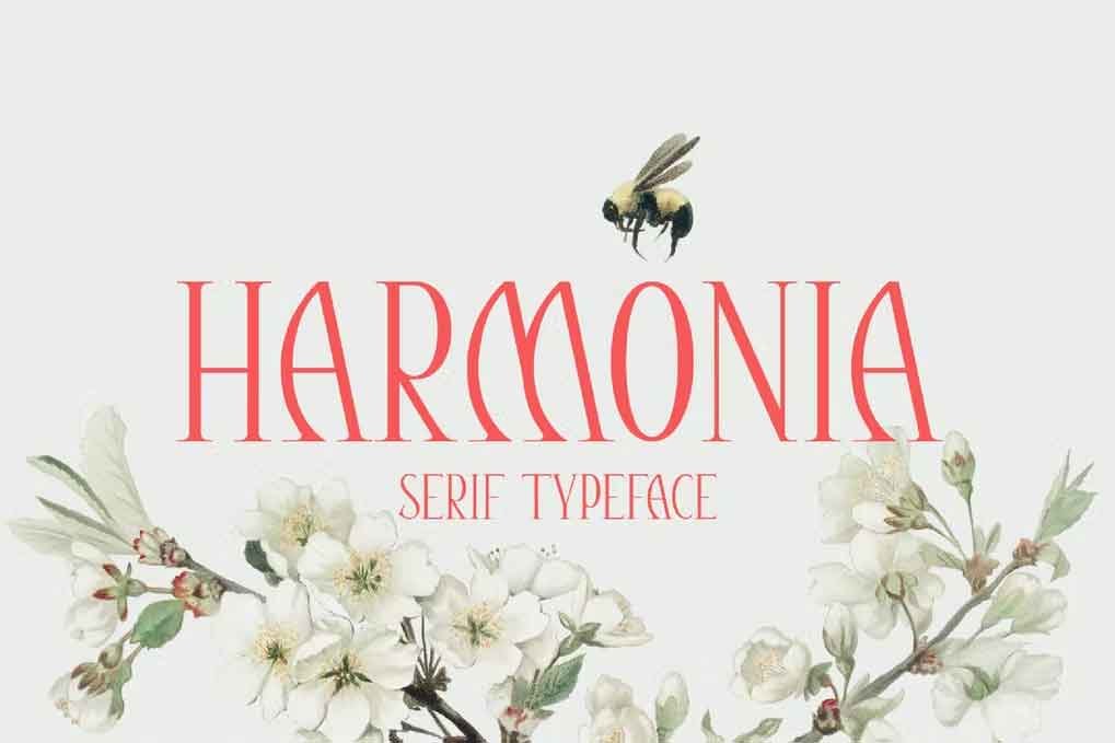 Harmonia Elegant Serif Font free download – Serif Fonts font preview image for Windows and Mac