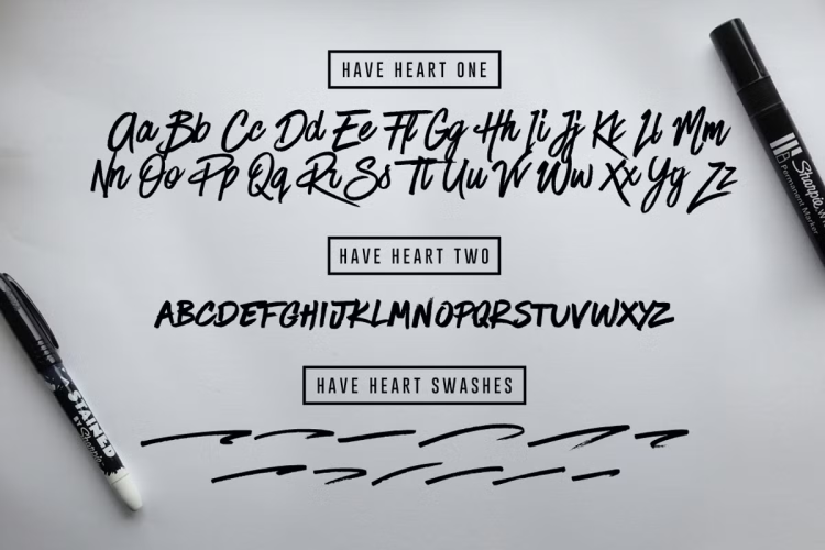 Have Heart Font free download preview 5 – Script And Handwritten font