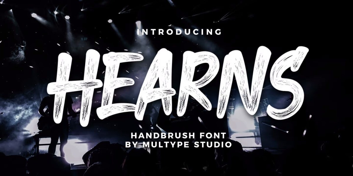 Hearns Font free download – Brush Fonts font preview image for Windows and Mac