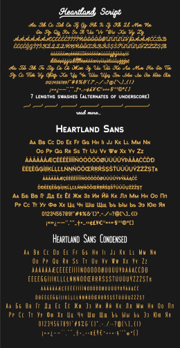 Heartland Font free download preview 4 – Script And Handwritten font