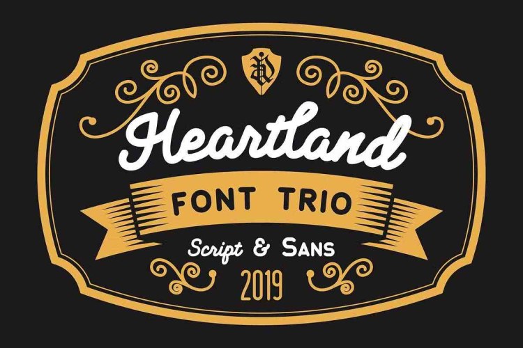 Heartland Font free download preview 5 – Script And Handwritten font
