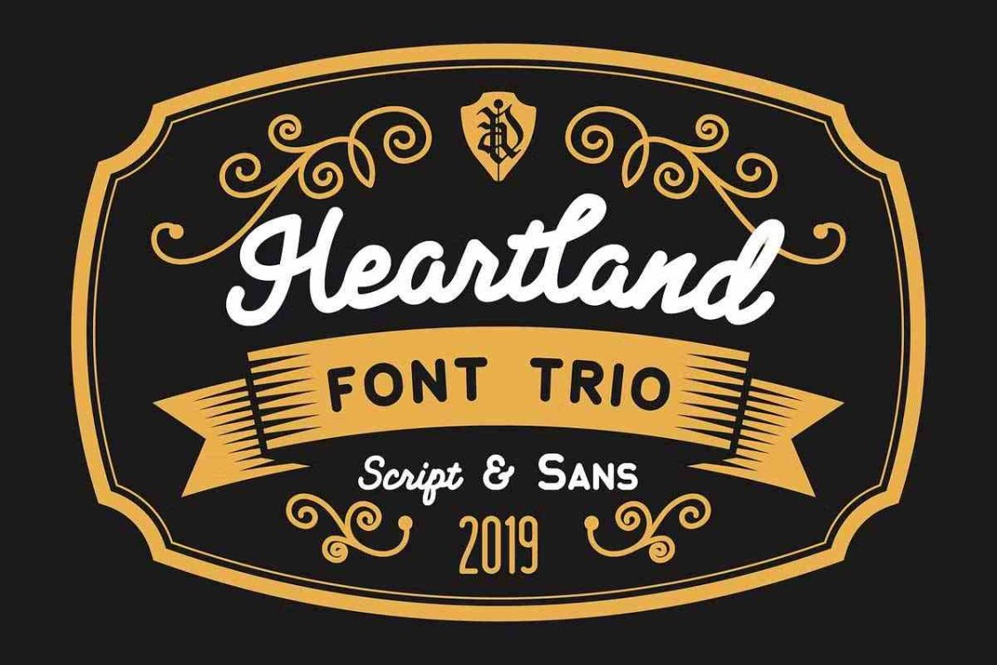 Heartland Font free download – Script And Handwritten font preview image for Windows and Mac