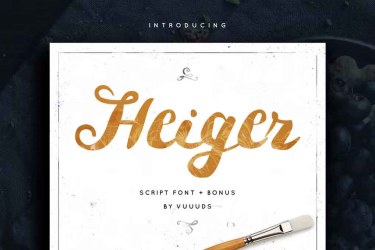 Heiger Font free download – Script And Handwritten font preview